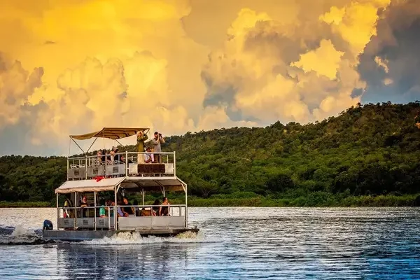 Boat cruise on river Nile in Jinja