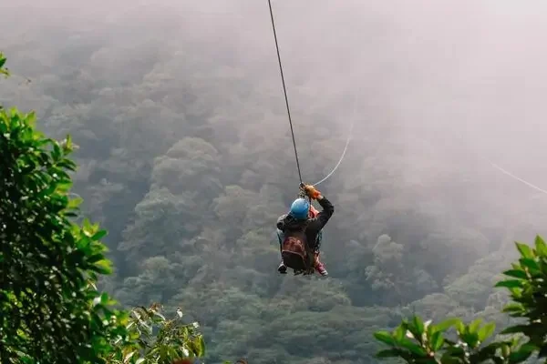 Zip lining in Mabira forest Jinja